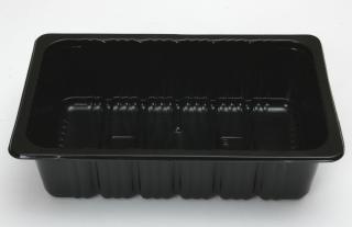 Упаковка лоток под запайку 260×165×75 мм чёрный морозостойкий